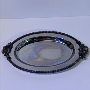 Oneida Vintage Oval Tray with Decorative Handles